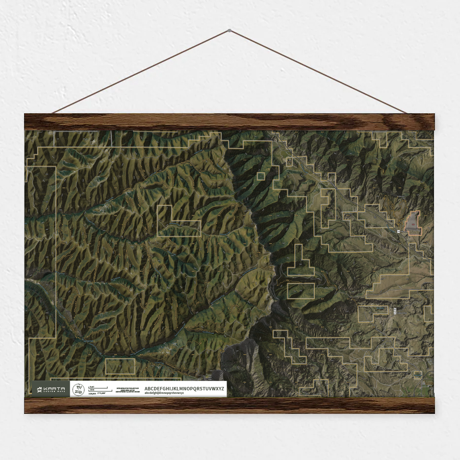 Hanging Map Frame